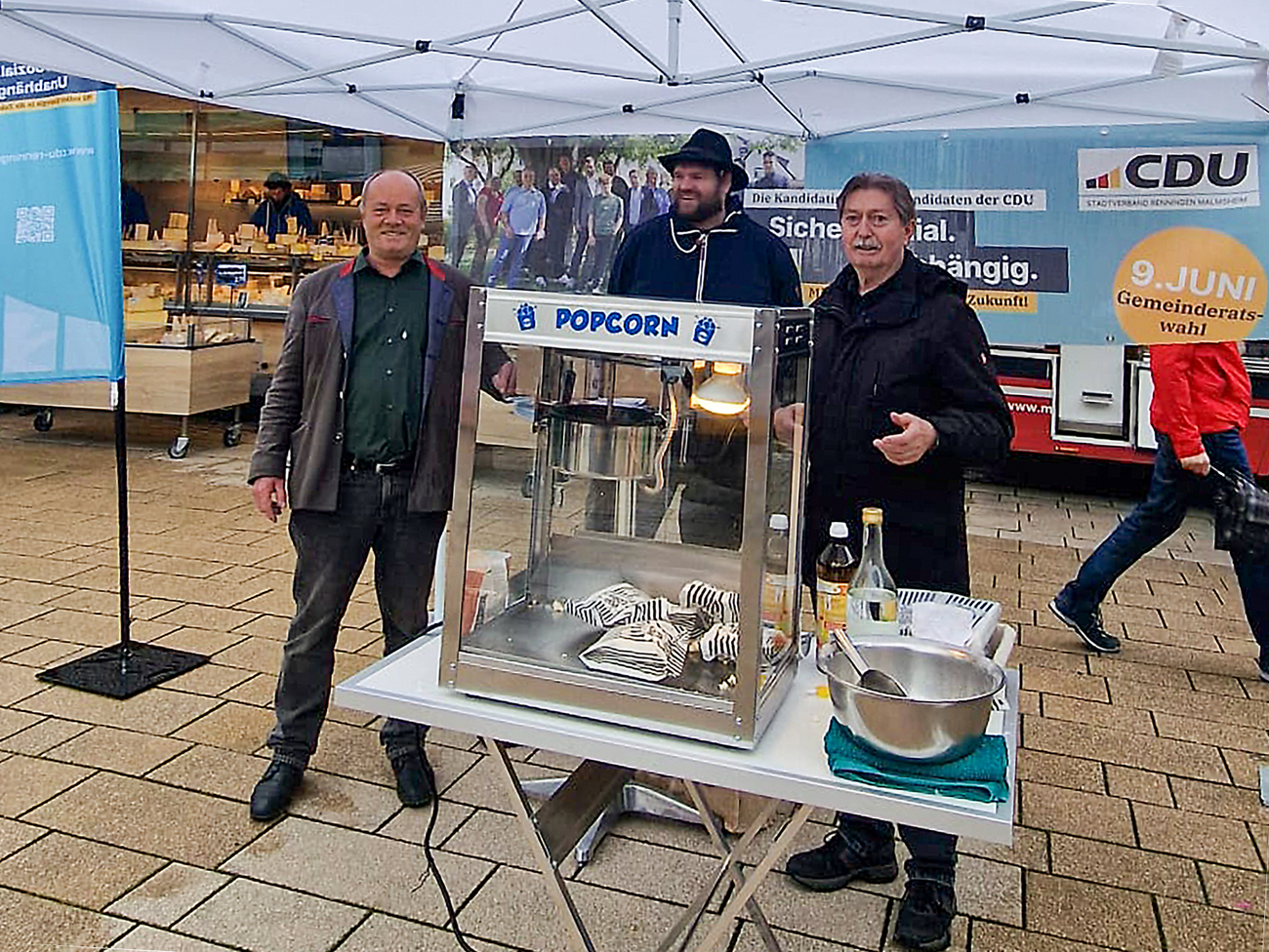 Infostand Renninger Wochenmarkt